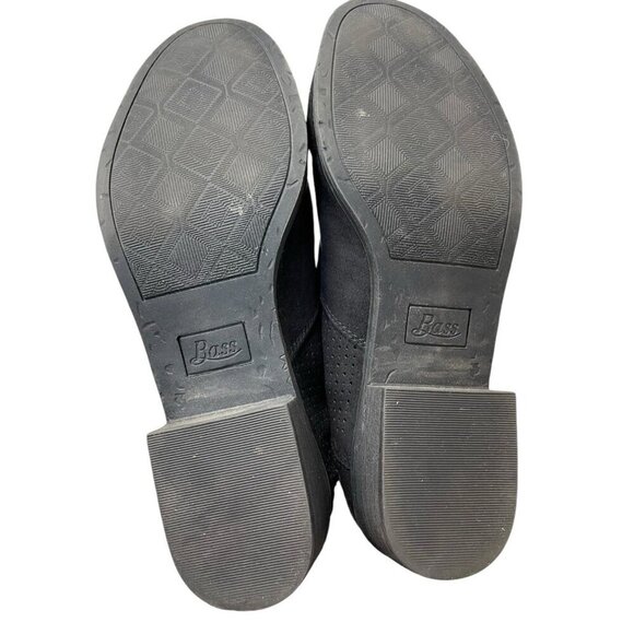 GH Bass Womens Maggie Black Micro Suede Side Zip Booties Boots Sz 9 - Picture 5 of 7